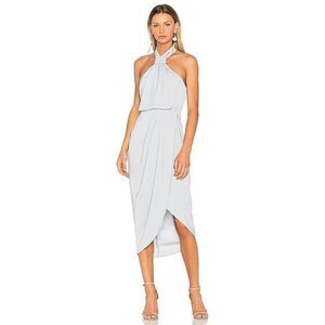 Shona Joy Knot Draped Dress in Powder Blue 4 $279